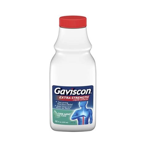 Buy Gaviscon Extra Strength Cool Mint Liquid Antacid for FastActing ...