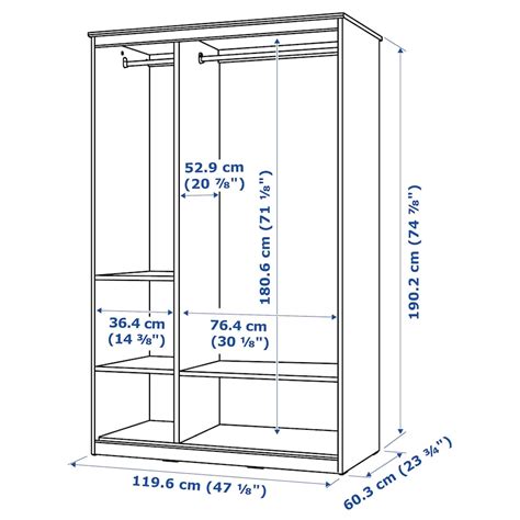 SONGESAND wardrobe, white, 120x60x191 cm (471/8x235/8x751/4") - IKEA