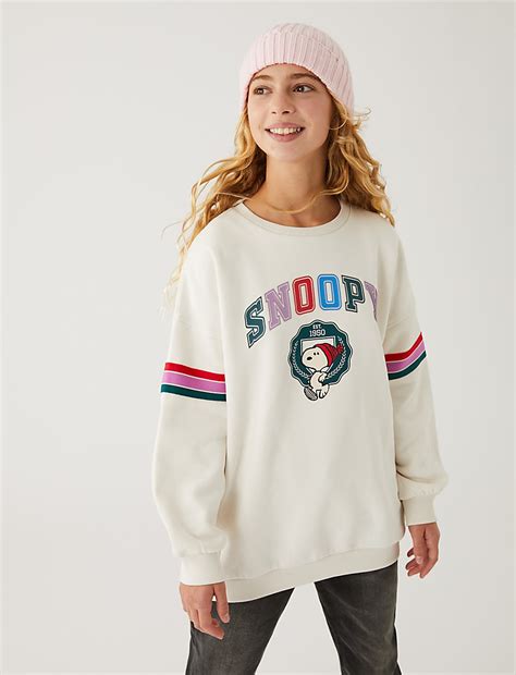 Buy Cotton Rich Snoopy™ Sweatshirt at Marks & Spencer