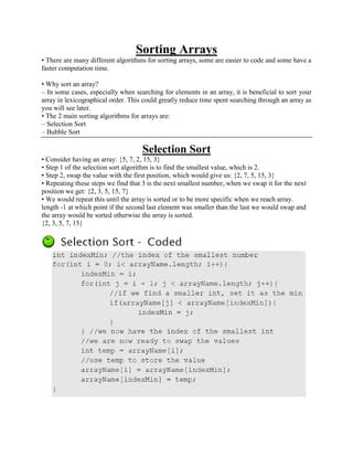 Sorting Array Elements in C# Code Academy 的图像结果