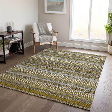 Addison Rugs Chantille Indoor/Outdoor Transitional Stripes Coffee ...
