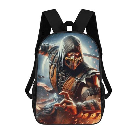 Mortal Kombat Character Game Backpack Casual Daypack School Bag Satchel ...