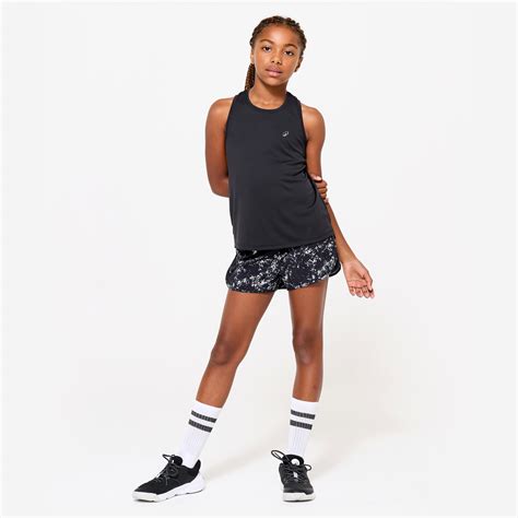 Girls MultiSports 2-in-1 Breathable Shorts - Black/White