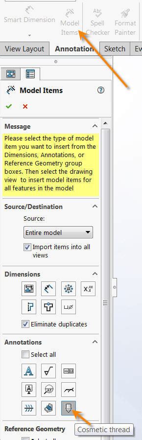 Cosmetic Thread SolidWorks Drawing Sheet 的图像结果