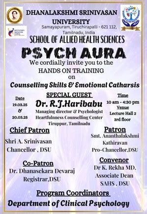 Dhanalakshmi Srinivasan University | Samayapuram, Tiruchirappalli - 621 11