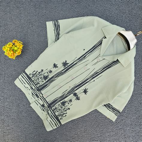 001 shirt cuban Collar Oversize Drop Shoulder Polo DesignerShirts Sing ...