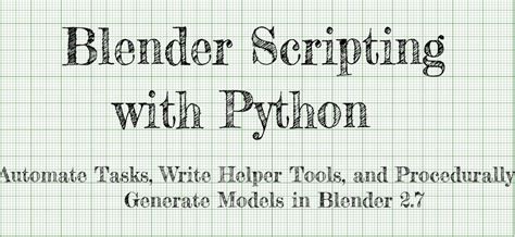 Image result for Blender Python Scripting