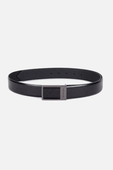 Buy Men Black Textured Casual Belt Online - 39960056 | Van Heusen