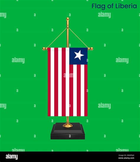 High detailed flag of Liberia. National Liberia flag. Africa. 3D illustration Stock Photo - Alamy