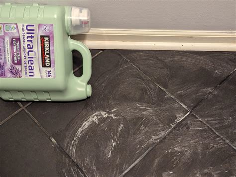 Kirkland liquid laundry soap, terrible for clothes, great on floors ...