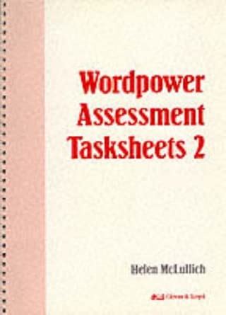Assessment Tasksheets 2 (Word-power) : McLullich, Helen H.: Amazon.in ...