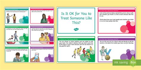 Is It Ok for You To Treat Someone Like This? Worksheet