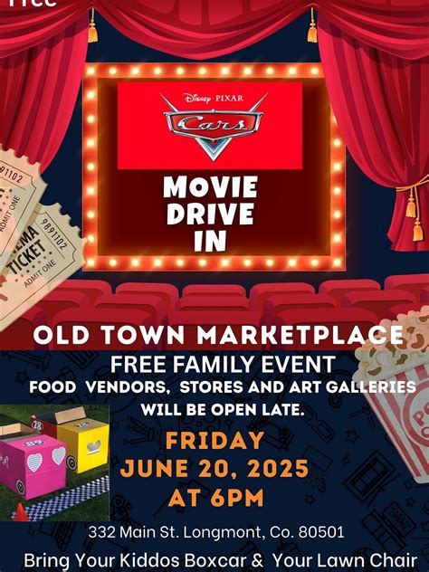 Old Town Marketplace Drive In Movie Night | Downtown Longmont, CO