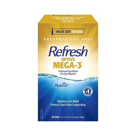 Refresh Optive Mega-3® Preservative-Free Eye Drops, 60 Vials