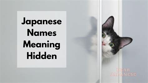 40 Japanese Names Meaning Hidden – Japan Truly