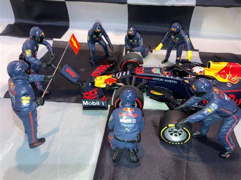 1:18 American Diorama 76552 7 figure Red Bull F1 Pit India | Ubuy