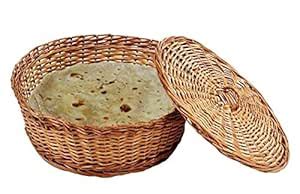 JGS Bamboo Cane Eco-Friendly Chapati/Roti Container Casserole Box for ...
