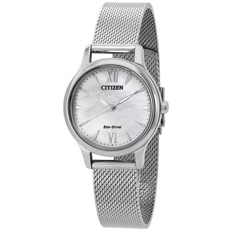 Buy Citizen Eco-Drive White Dial Ladies Analog, Womens, Stainless Steel ...