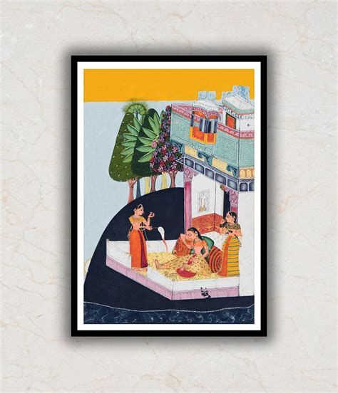 Sisterhood- Classical Indian Art Art Painting For Home Wall Art Decor ...