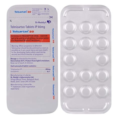 Telsartan 80 - Strip of 14 tablets : Amazon.in: Health & Personal Care
