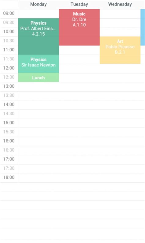 Image result for Timetable App Android Studio