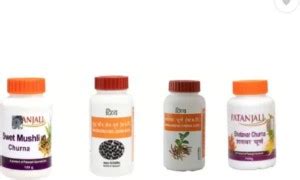 PATANJALI Shatavar, Swet Mushli, Ashwagandha, Shuddh Konch beej Churna ...