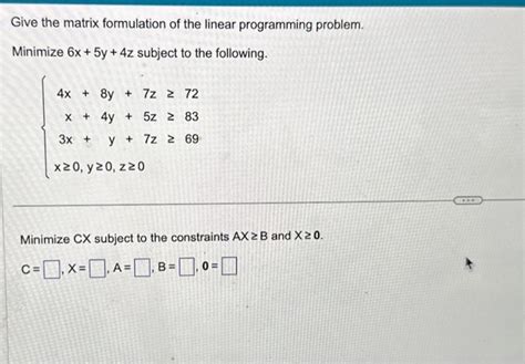 Image result for Linear Programming Matrix