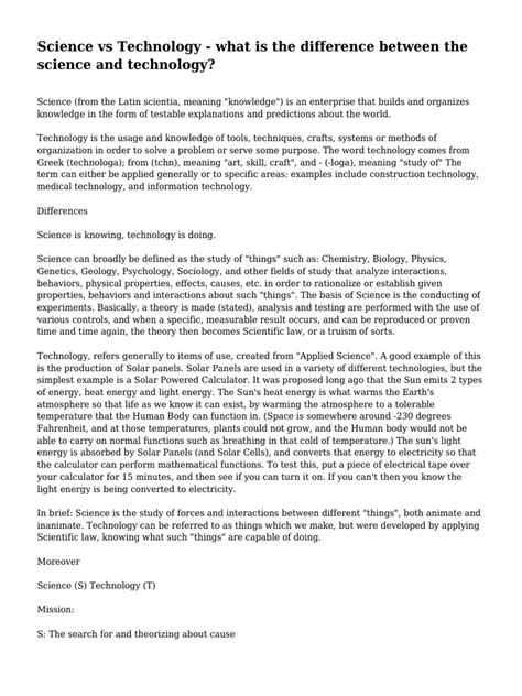 Science Technology Difference 的图像结果