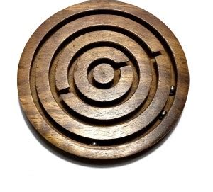 Mahant Ji Handmade Wooden Labyrinth Board Game Ball in a Maze Puzzle ...