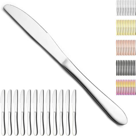 Berglander Table Knife Set of 12 Pieces, Food Grade Stainless Steel ...