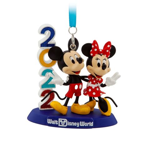 Walt Disney World 2022 Mickey Minnie Mouse XMAS Figure Ornament ...