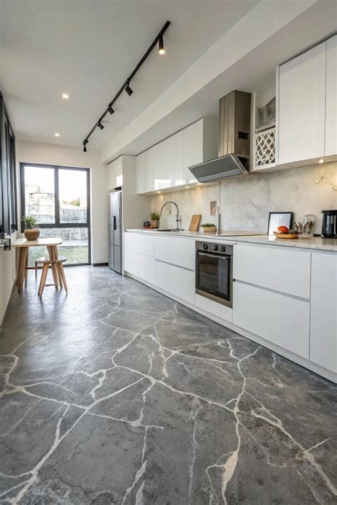 23+ Stunning Marble Floor Ideas for Your Kitchen