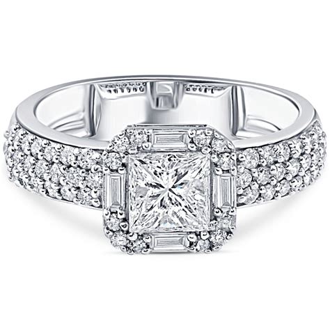 Aura Jewel 1.8 Ct Princess Cut Lab Created Diamond Wedding Anniversary ...