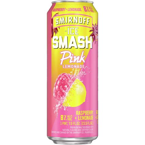 Smirnoff Ice Smash Pink Lemonade - Shop Malt beverages & coolers at H-E-B