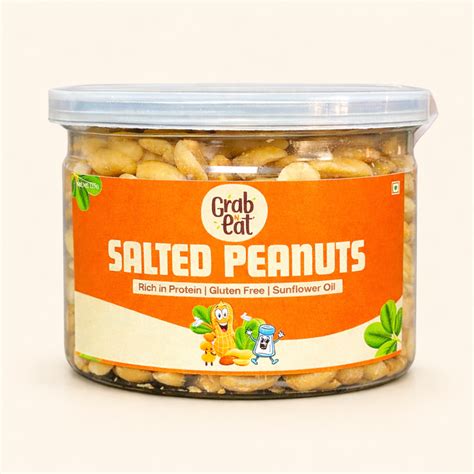 Salted Peanuts | Roasted Classic Snack | Grab N Eat
