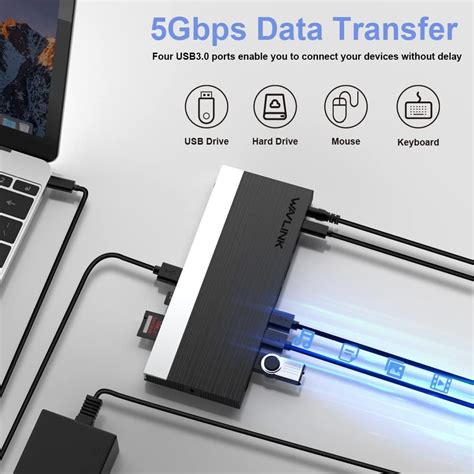 Buy 4K USB C Docking Station with 100W PD Charging, Triple Display ...