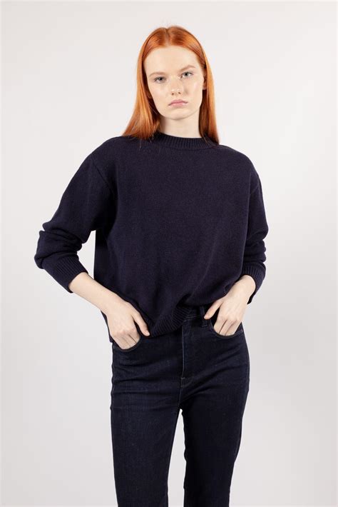 Dark blue cashmere jumper FRIDA NAVY - Krista Elsta
