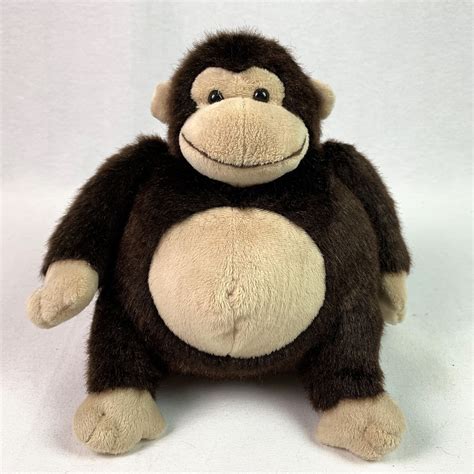 Unipak Fat Monkey Plush Brown Sitting Chimp 9 Inch Stuffed Animal Toy ...