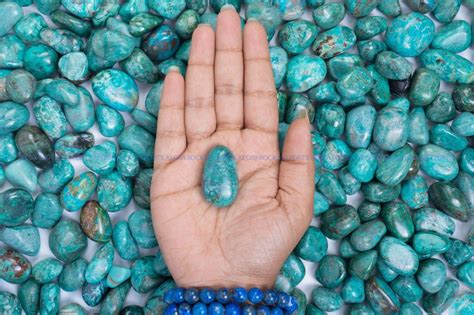 Chrysocolla Tumbled Stone – AEORA ROCKS INDIA -Healing Crystals superstore