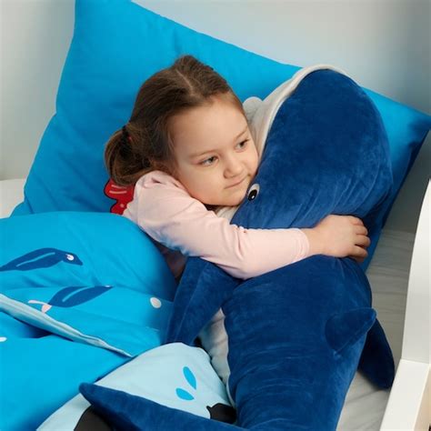 BLÅVINGAD soft toy, blue whale, 100 cm (39") - IKEA