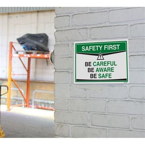 Safety First be Careful be Aware be Safe Sign Sticker.Waterproof ...