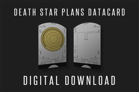 Star Wars Prop, Death Star Plans Datacard Cosplay/costume Prop - Star ...