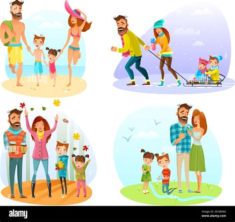 Spending Time With Family Cartoon