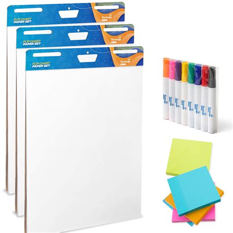 3 Large Easel Paper Pads – Complete Set of Flip Chart Paper With ...