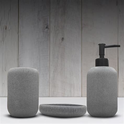 Material: Polyresin Included Items: Soap Dispenser Tumbler Soap Dish ...