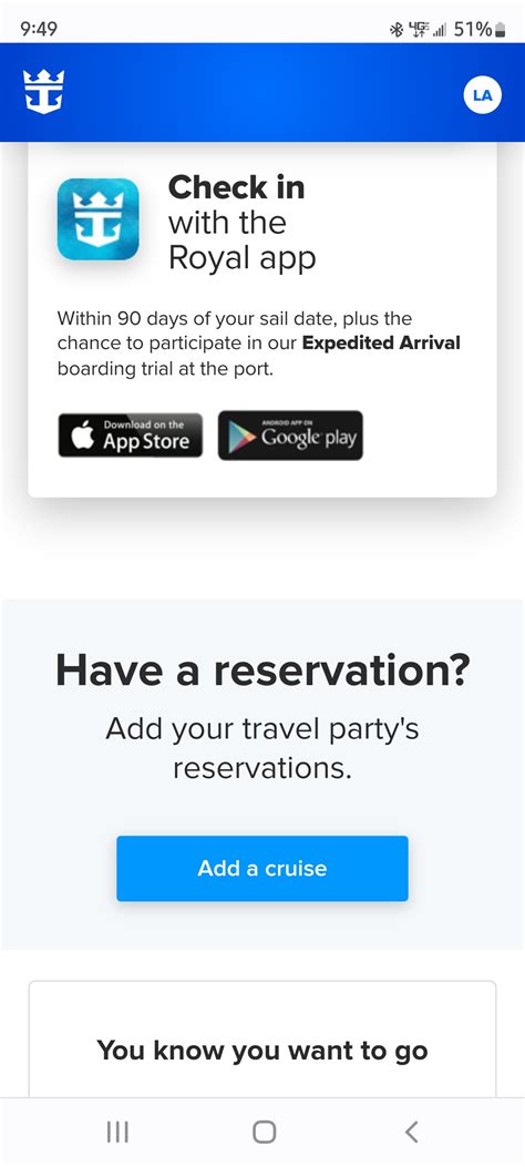 Check-In on App- 45 days prior? - Royal Caribbean Discussion - Royal ...