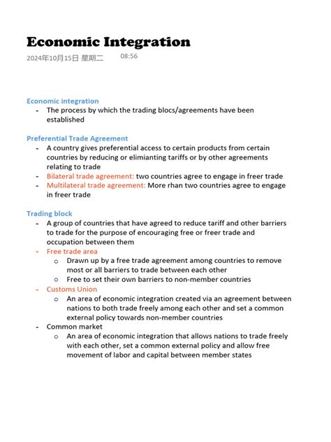 Image result for Economic Integration PDF