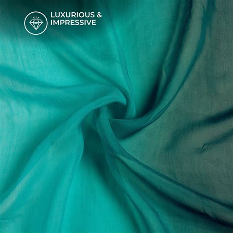 Sky Blue Ombre Pattern Digital Print Pure Organza Fabric – Fabcurate