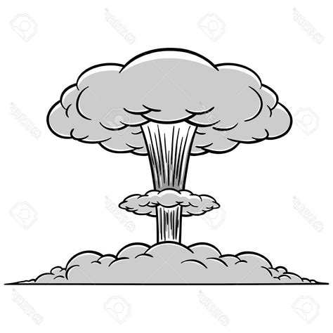 Mushroom Cloud Drawing | Free download on ClipArtMag