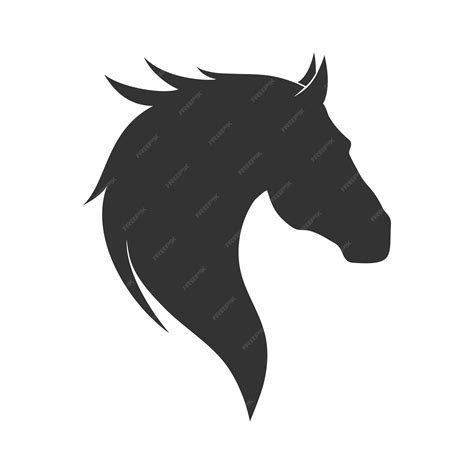 Premium Vector | Horse head silhouette on a white background.